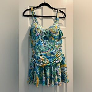 Ralph Lauren Multicolor Paisley Swimsuit